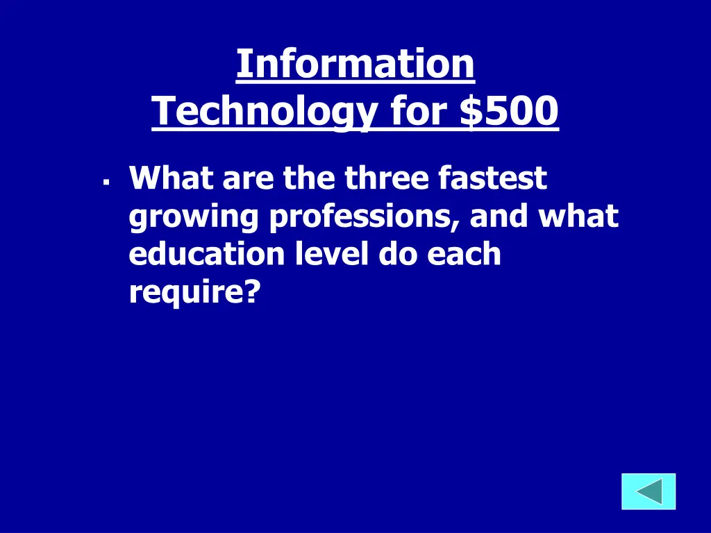 information technology for 500