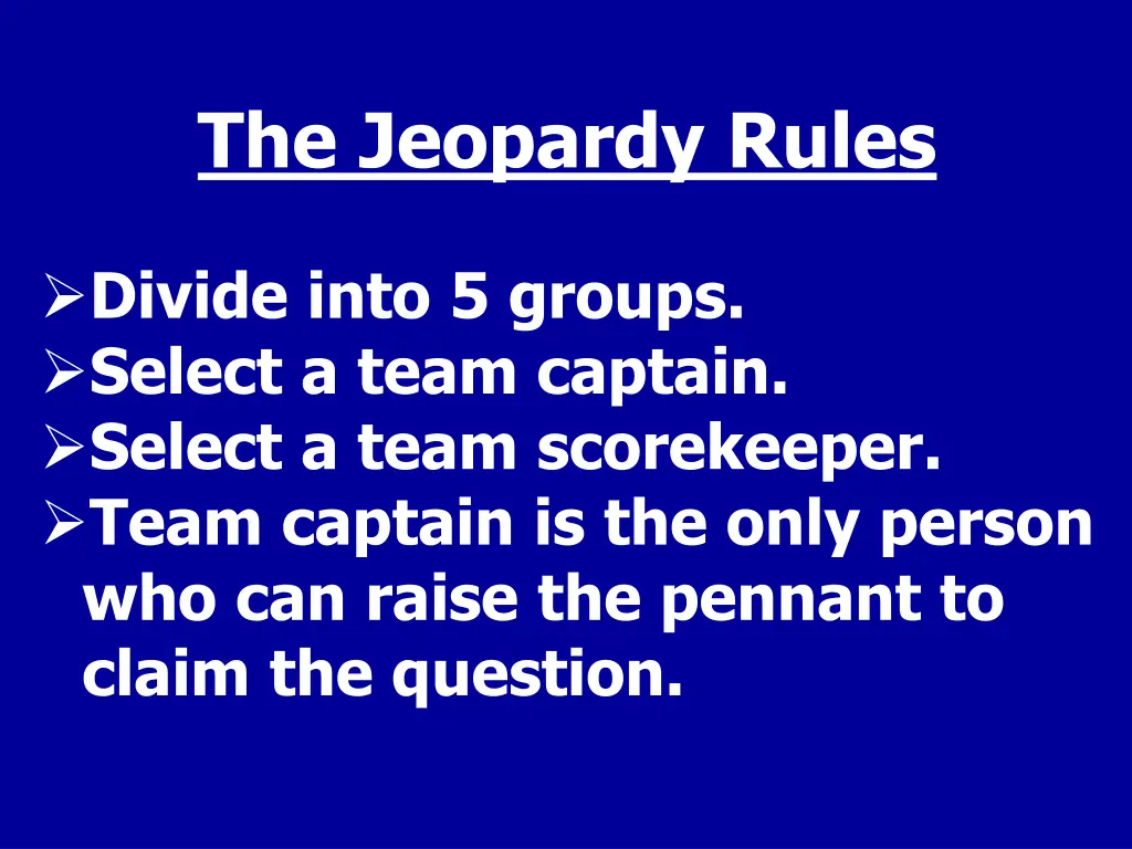 the jeopardy rules