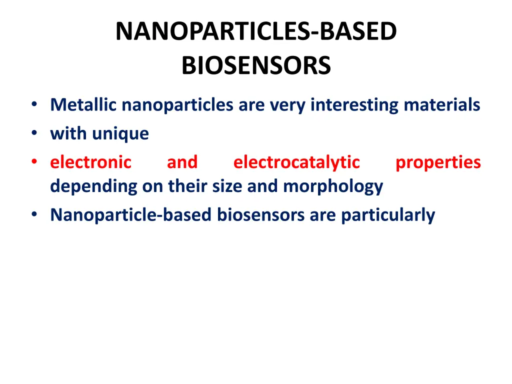 nanoparticles based biosensors