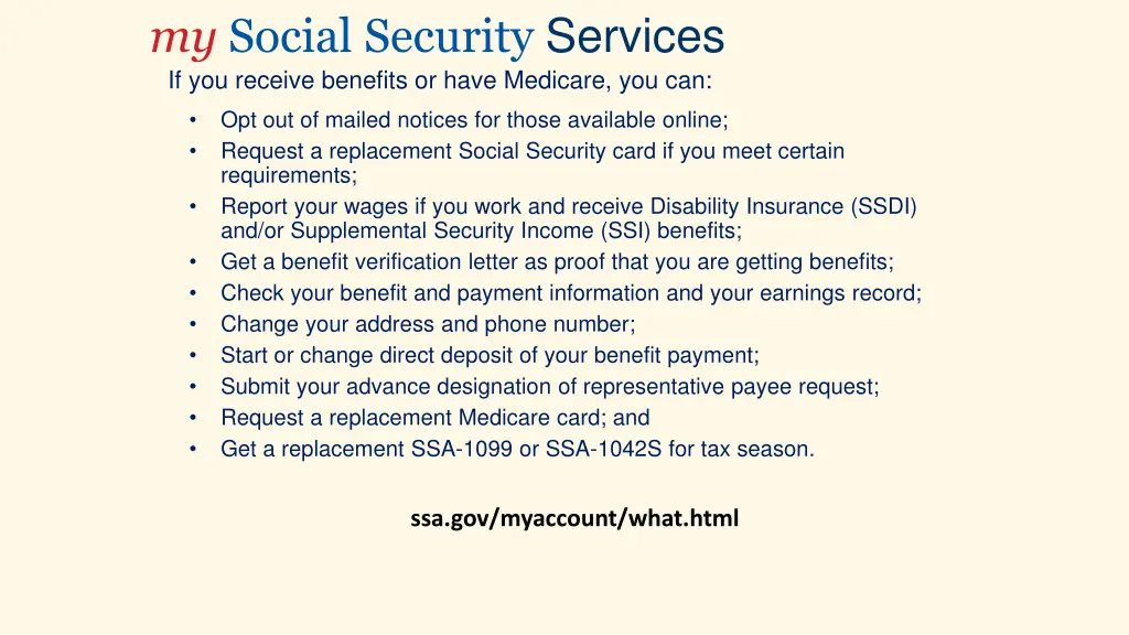 my social security services