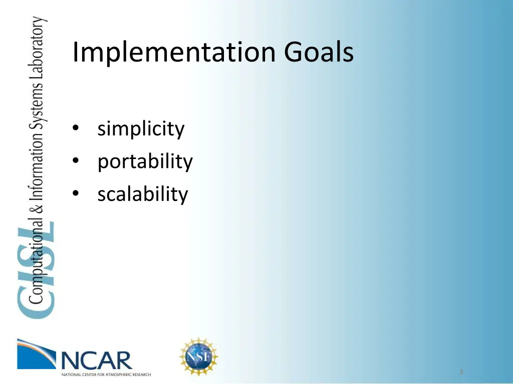implementation goals