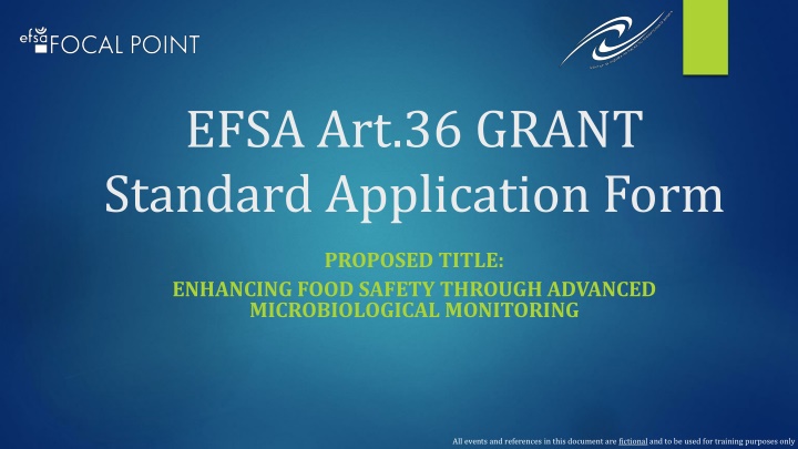efsa art 36 grant standard application form