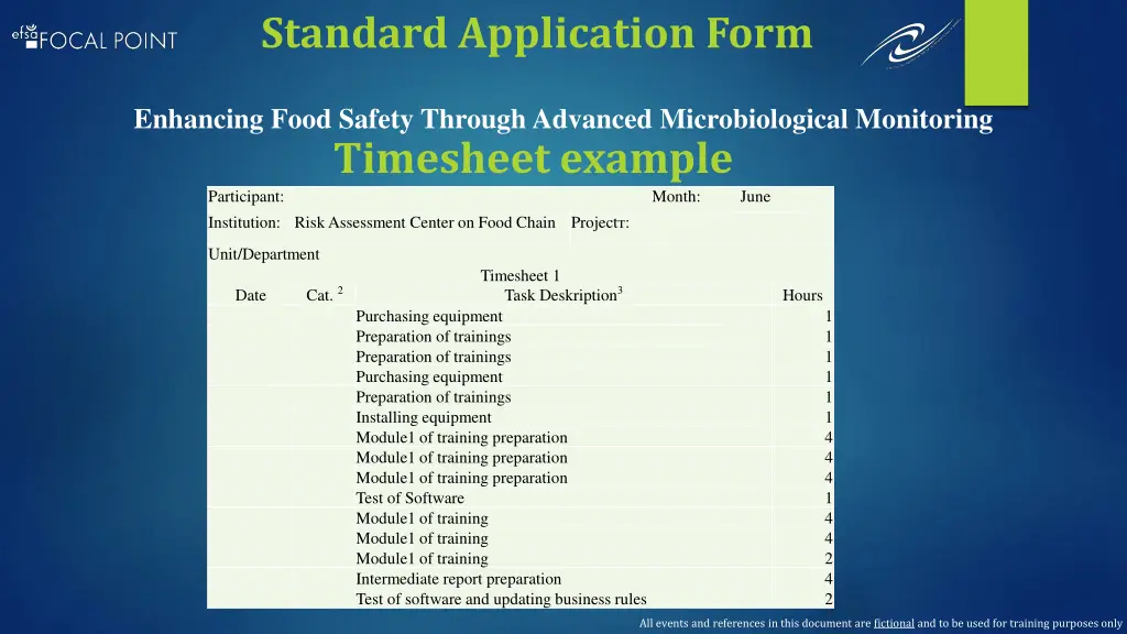 standard application form 7