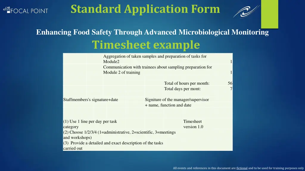 standard application form 8