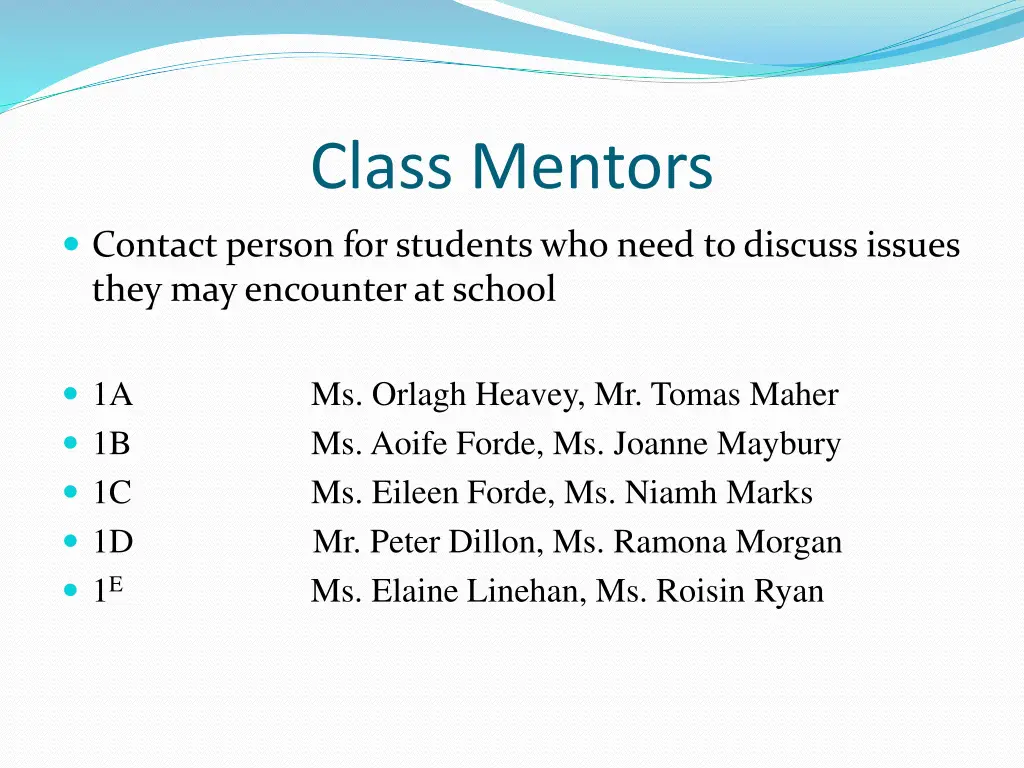 class mentors