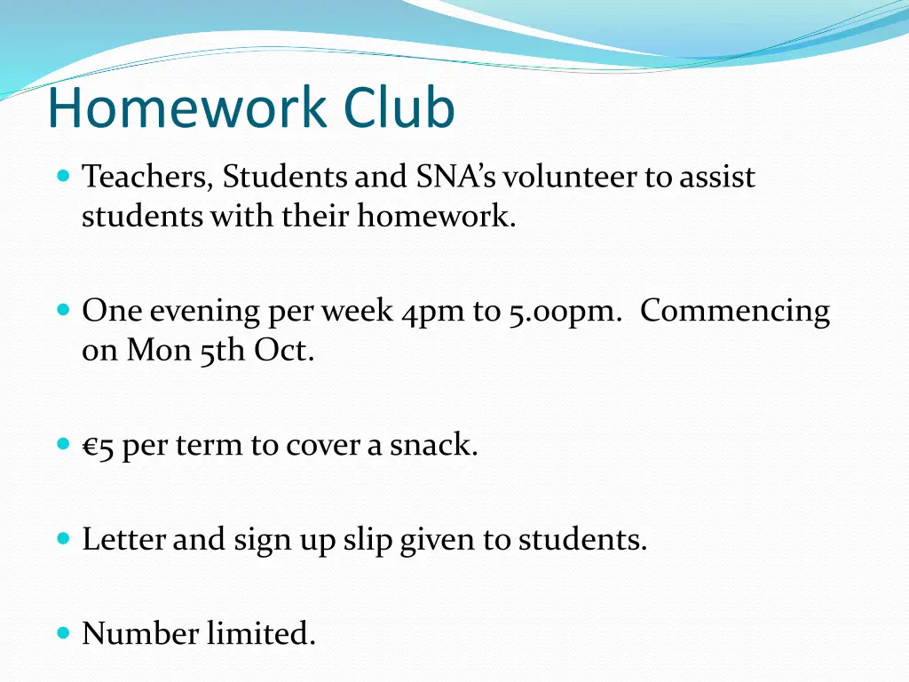homework club