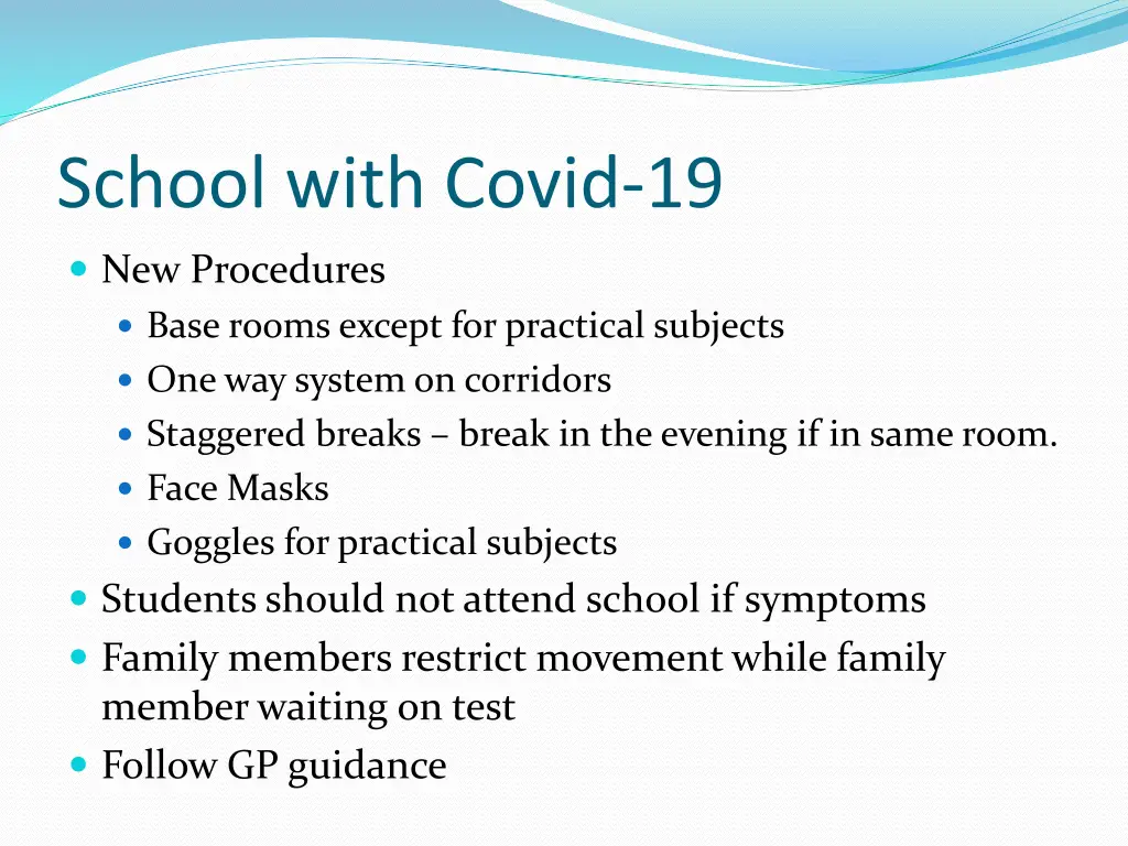school with covid 19