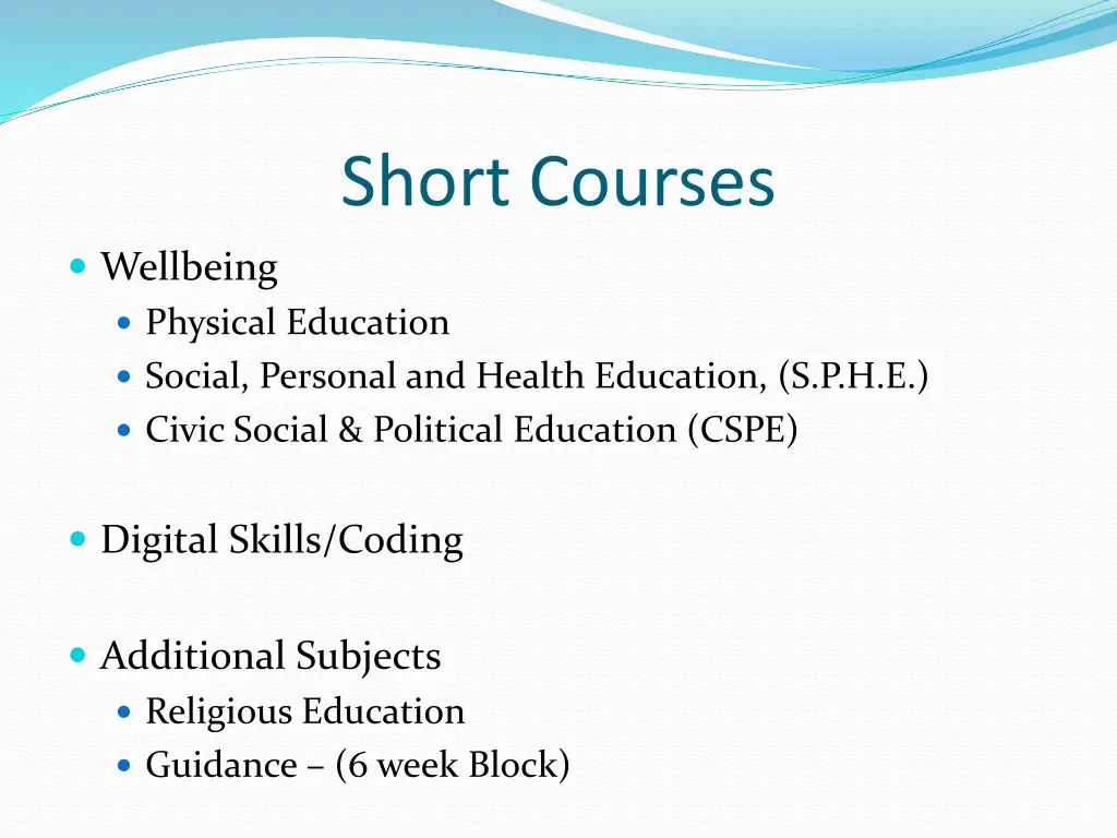short courses