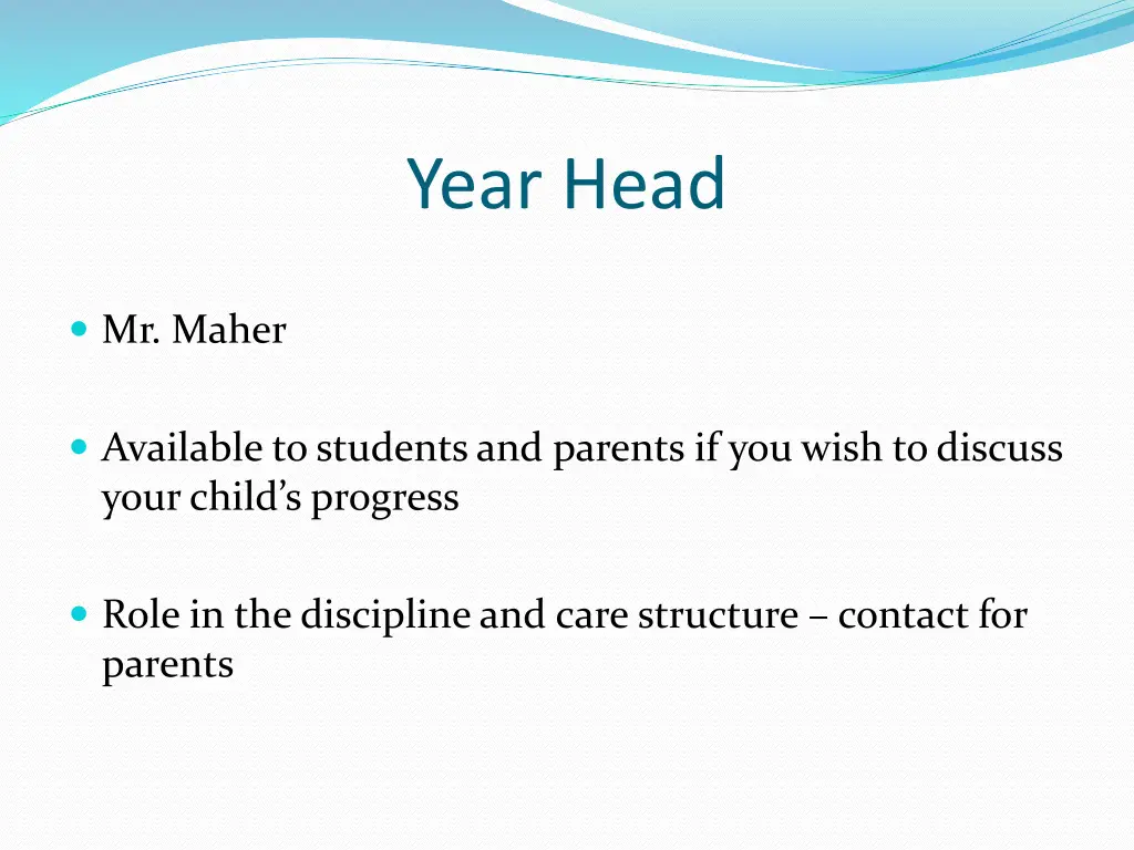 year head