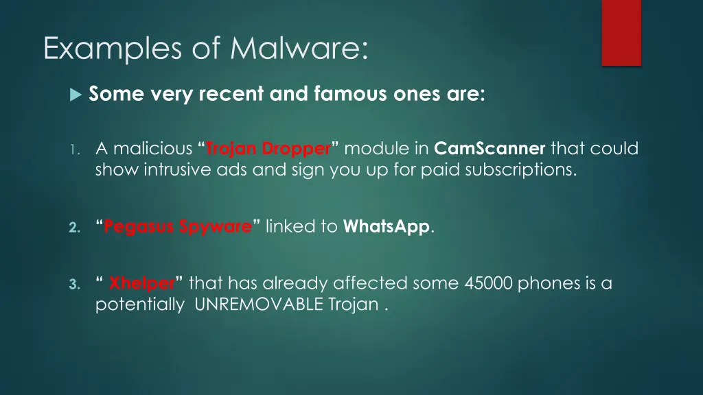 examples of malware