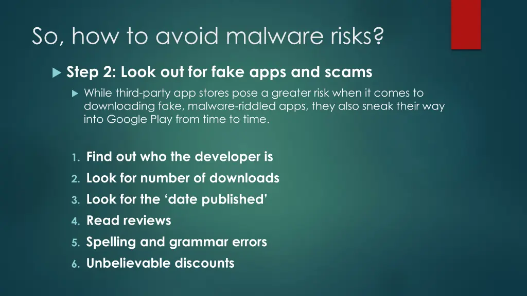so how to avoid malware risks 2