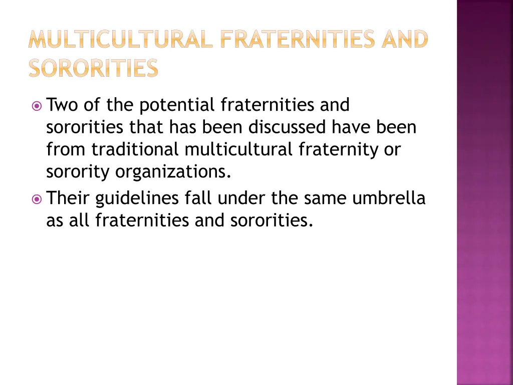 multicultural fraternities and sororities
