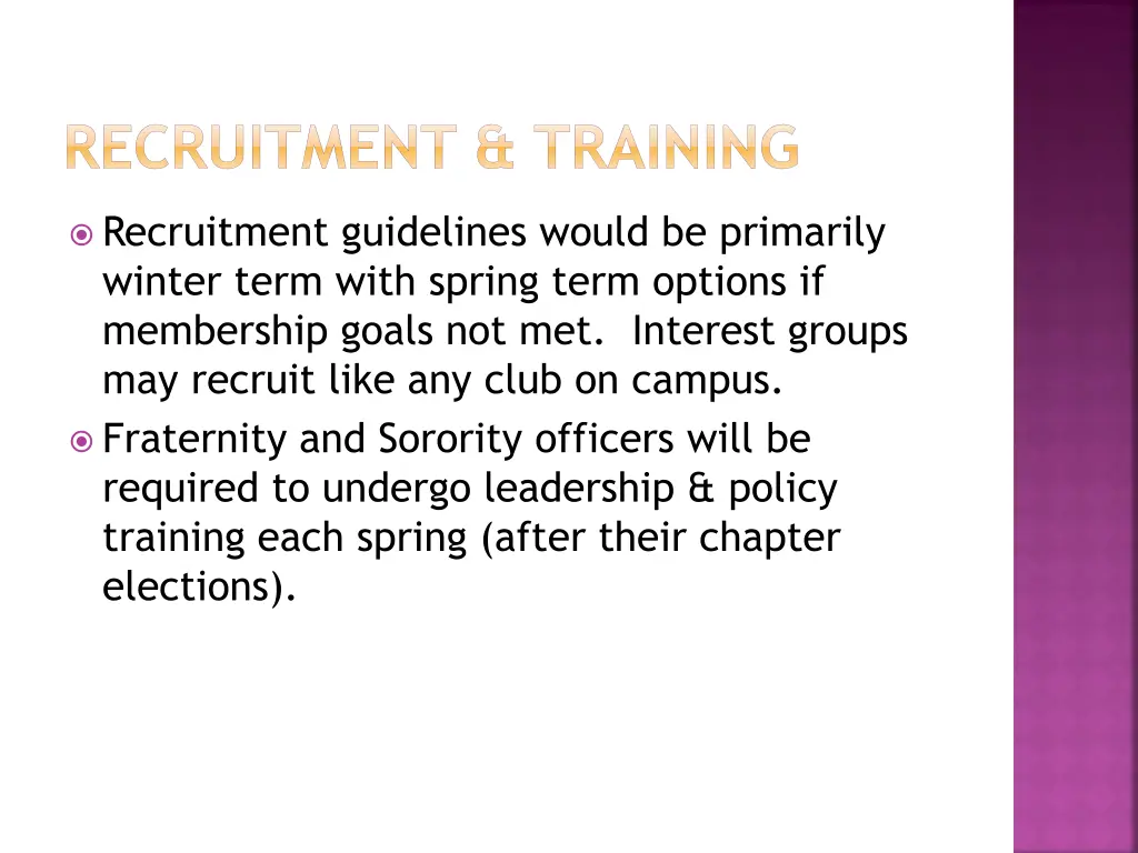 recruitment training