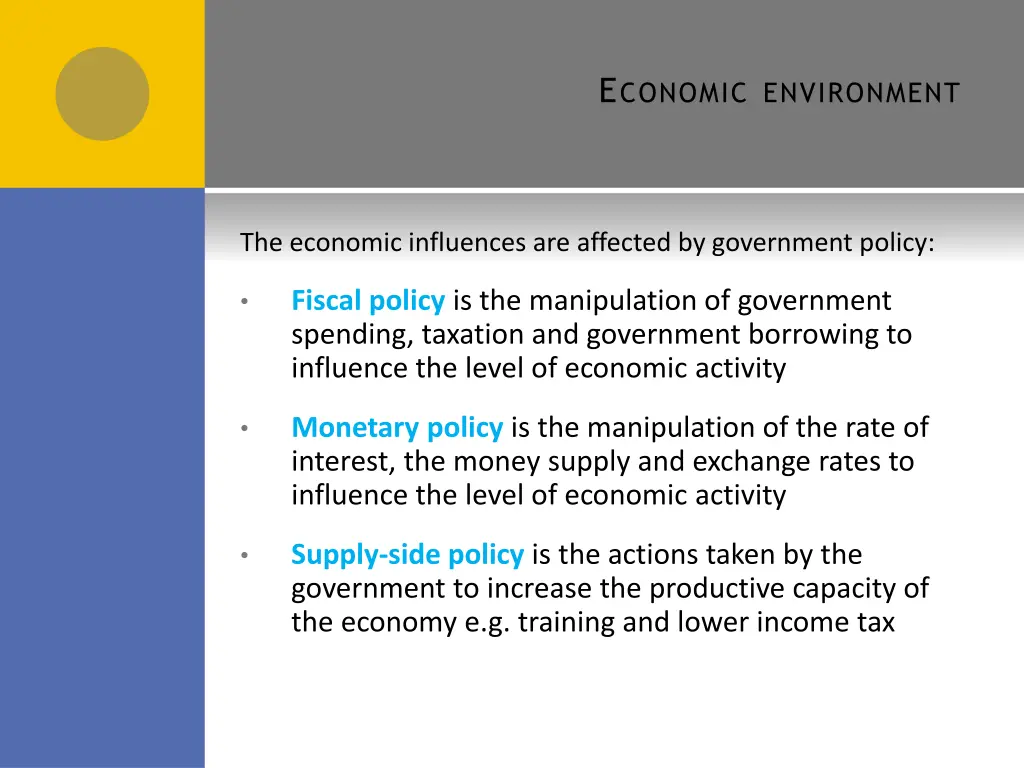 e conomic environment 1