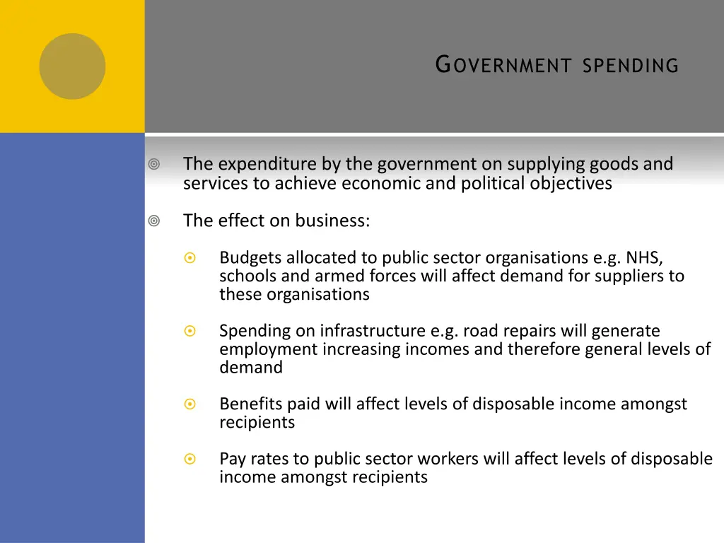 g overnment spending