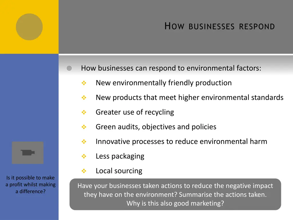 h ow businesses respond