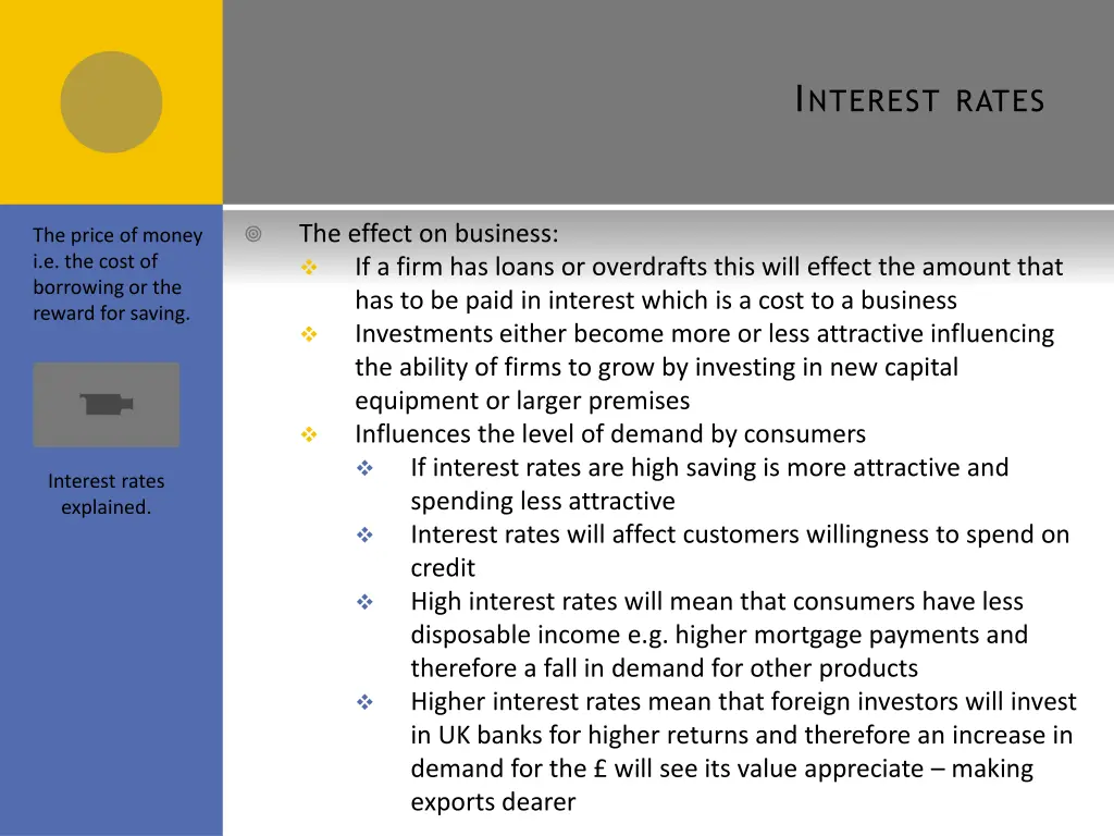 i nterest rates