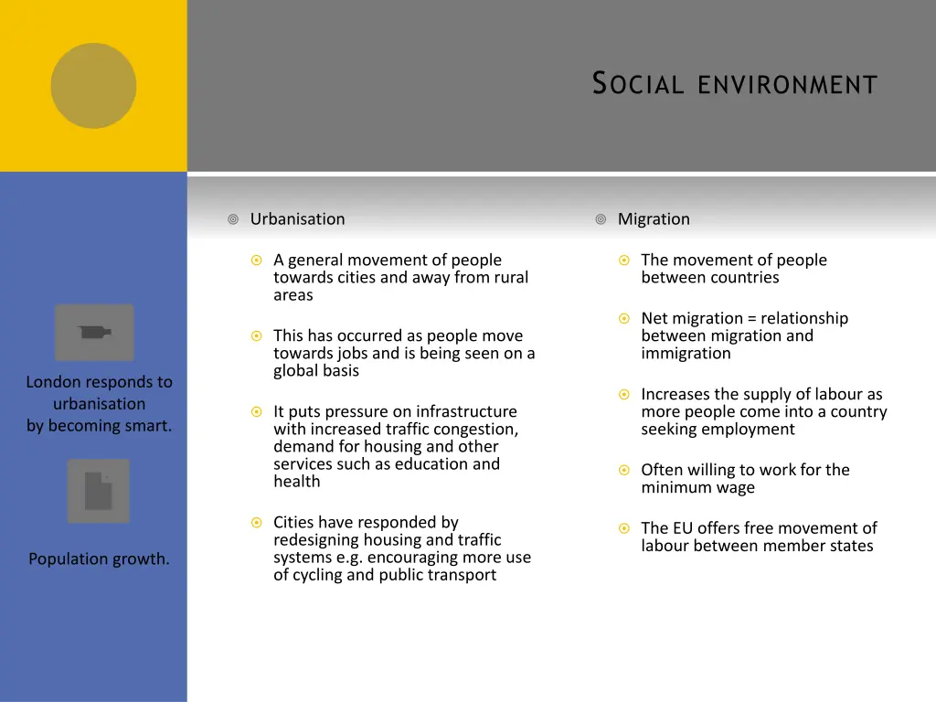s ocial environment 1