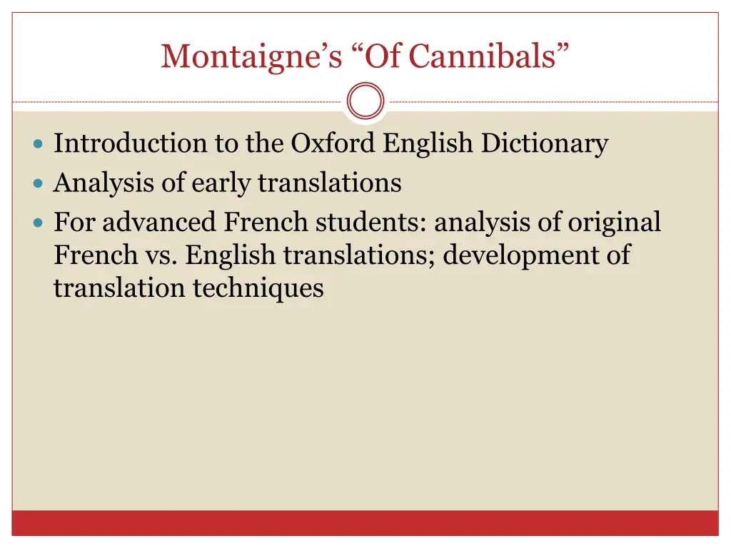 montaigne s of cannibals