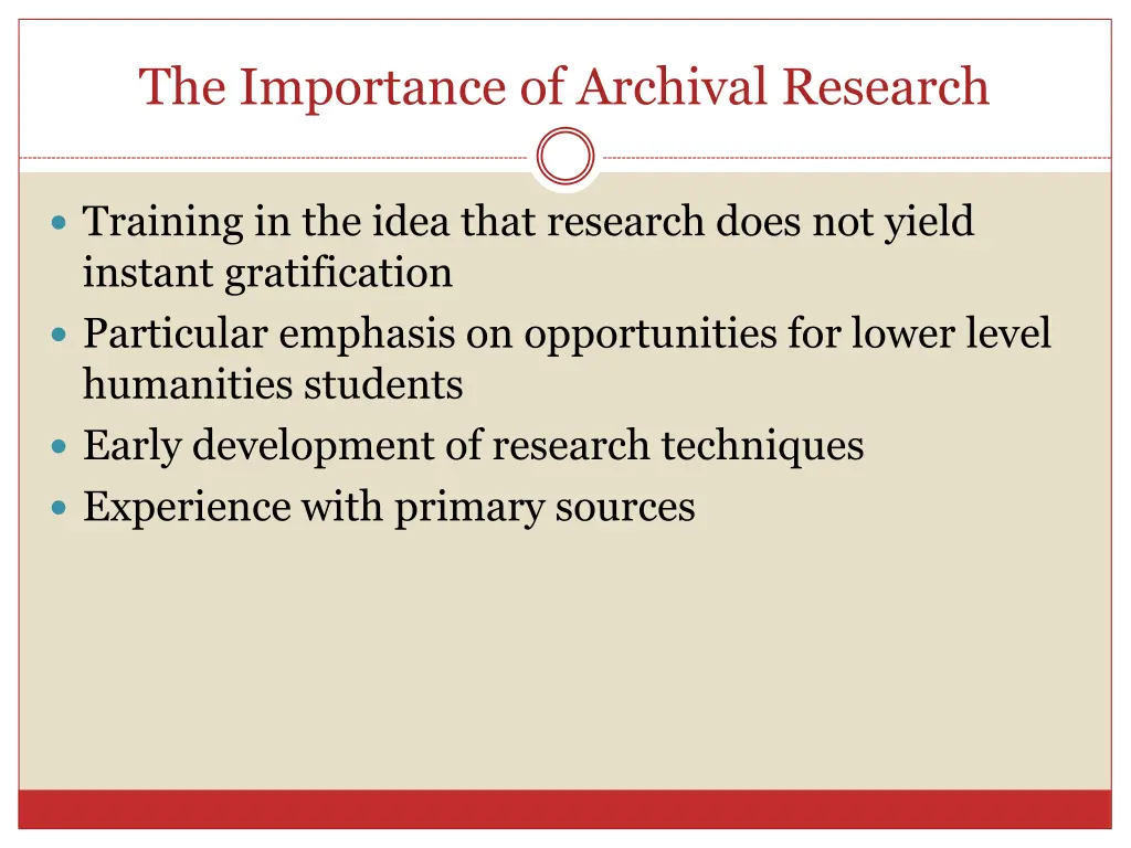 the importance of archival research