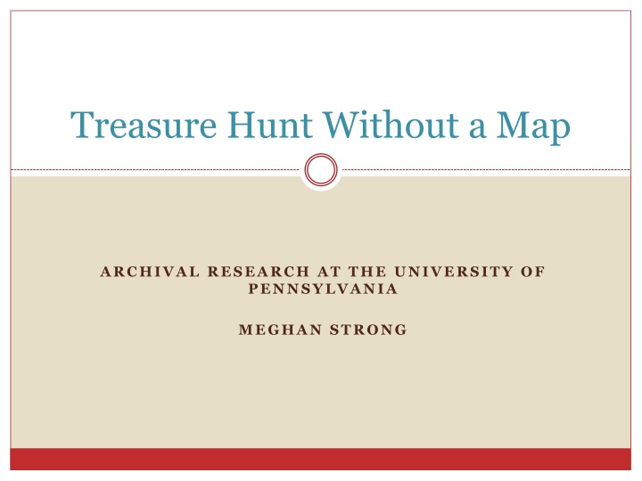 treasure hunt without a map
