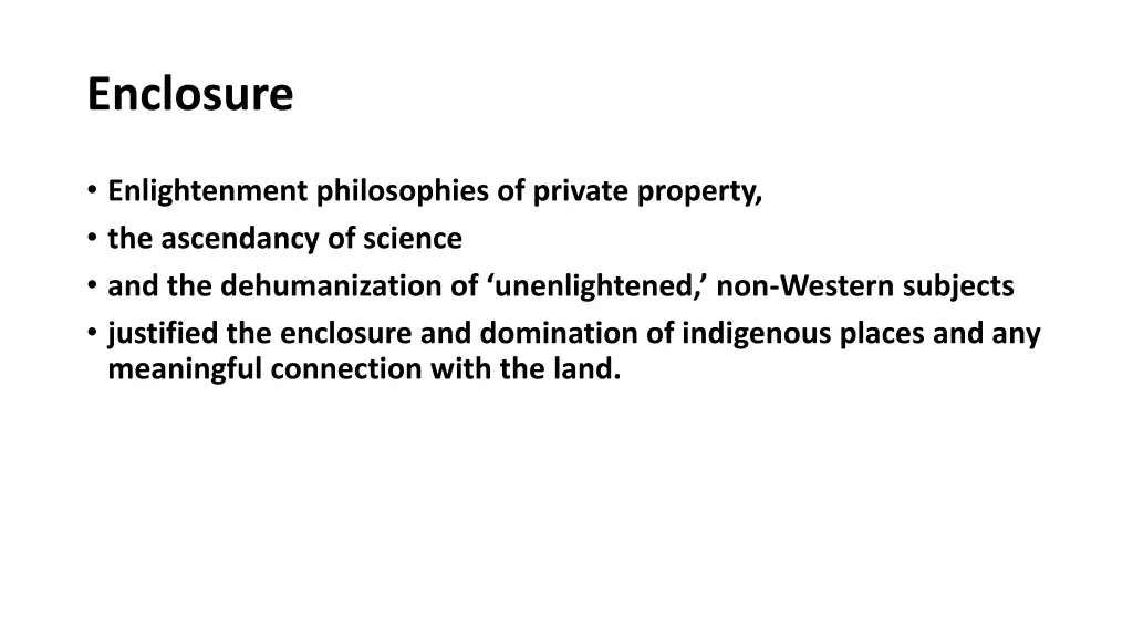 enclosure