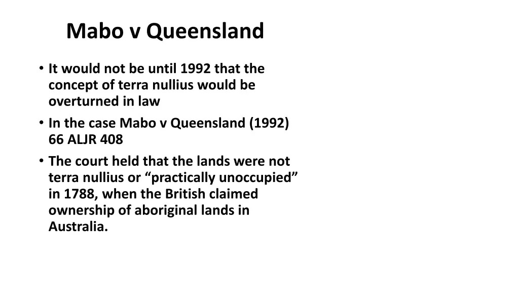 mabo v queensland