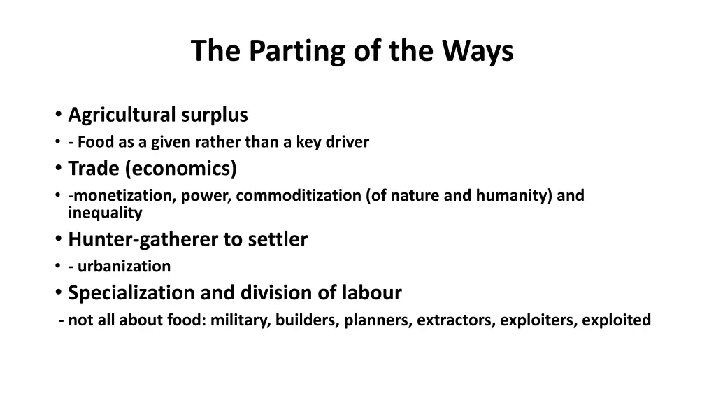 the parting of the ways