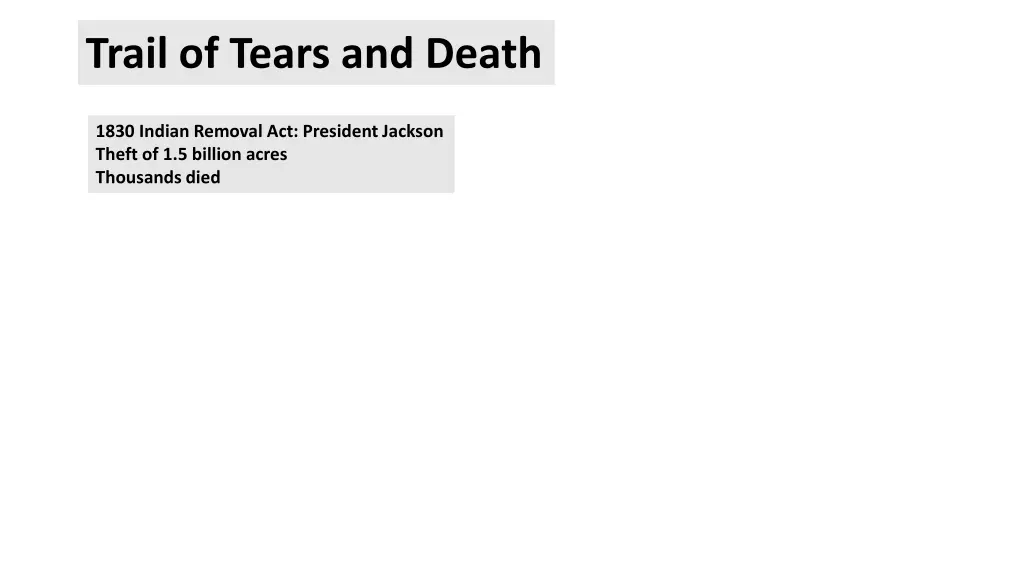 trail of tears and death