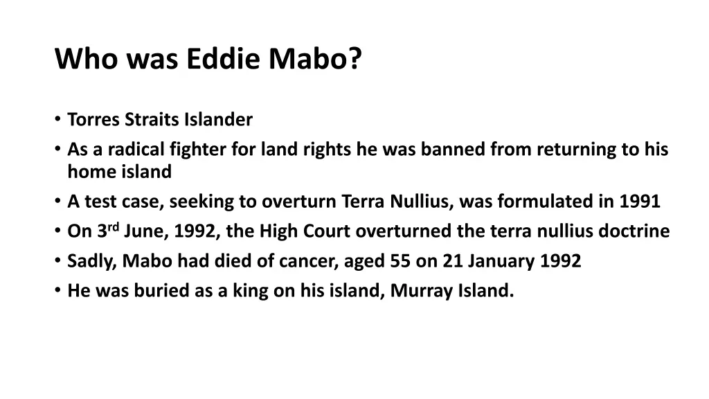 who was eddie mabo