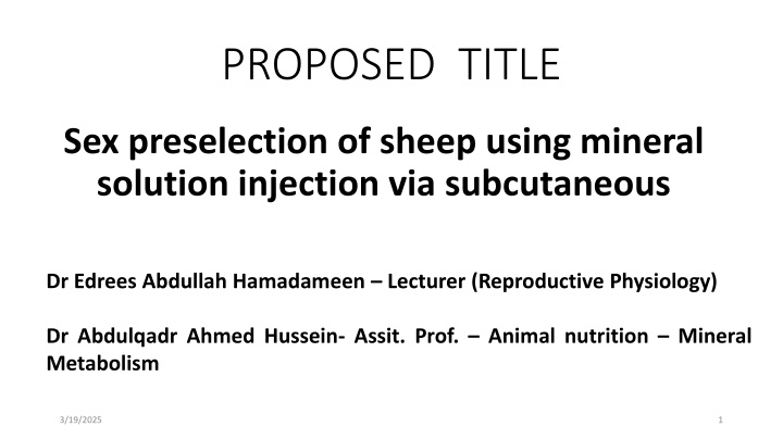 proposed title