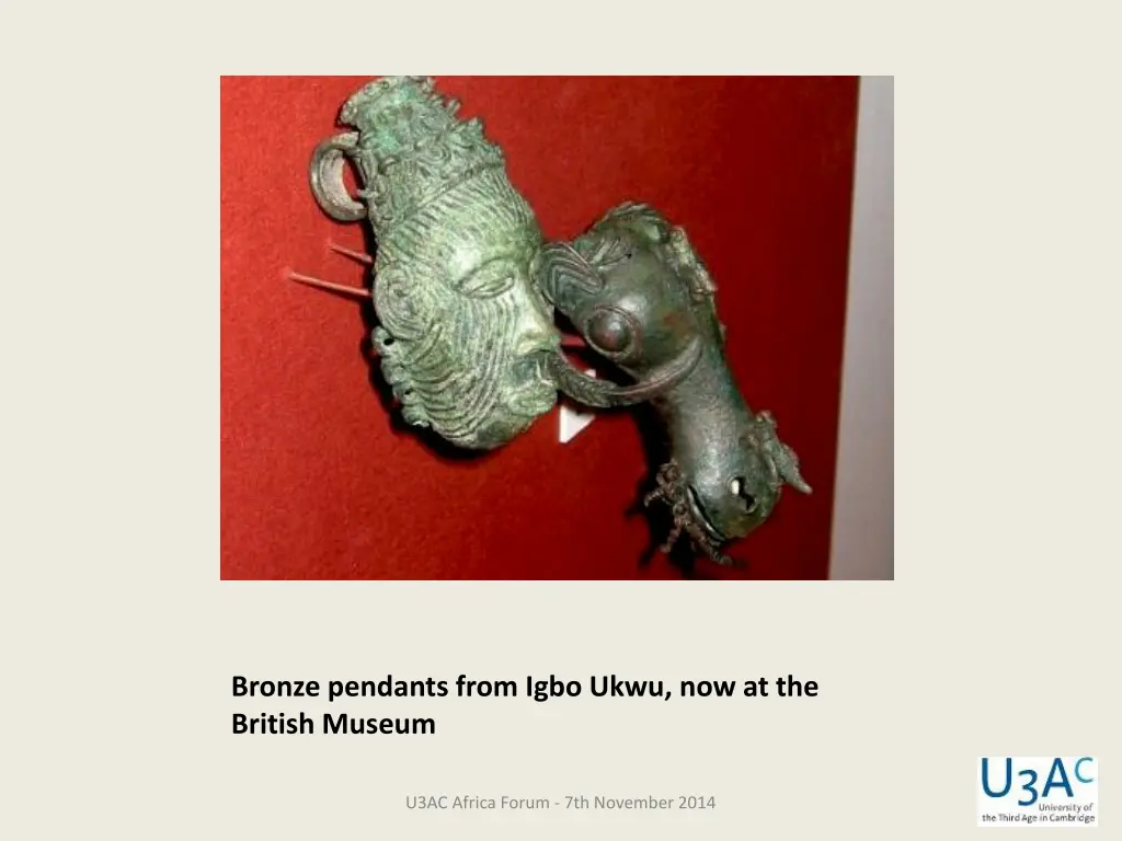 bronze pendants from igbo ukwu now at the british