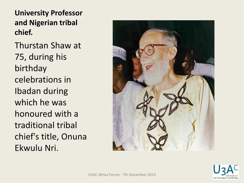 university professor and nigerian tribal chief