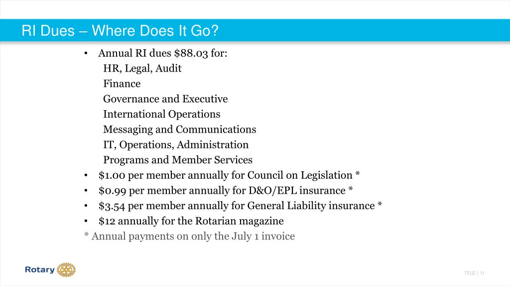 ri dues where does it go