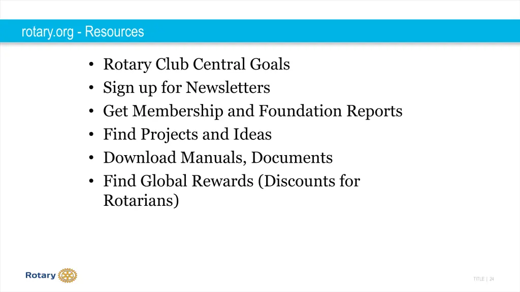 rotary org resources