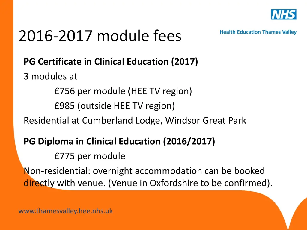 2016 2017 module fees