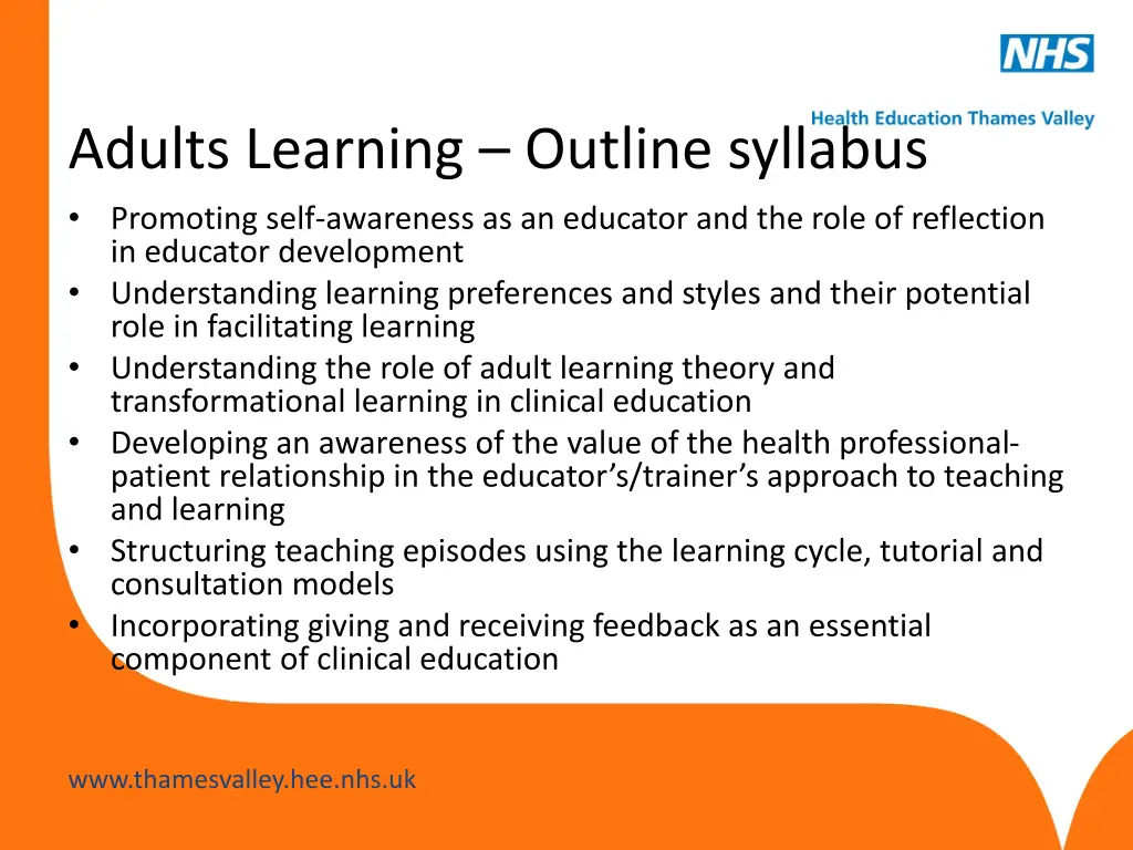 adults learning outline syllabus promoting self