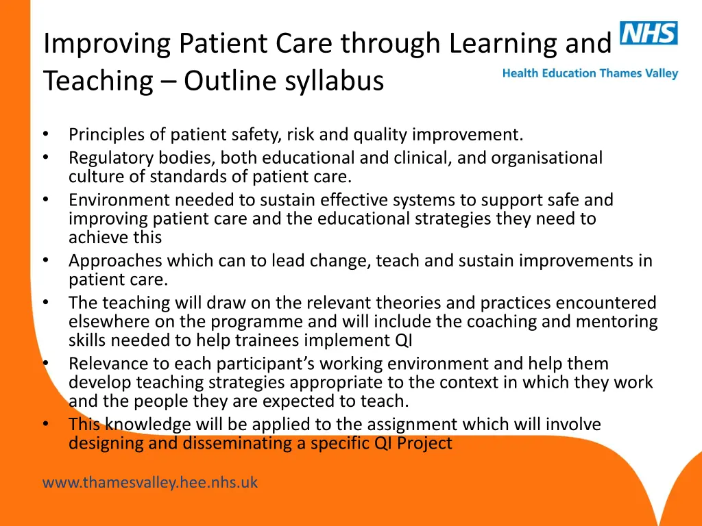 improving patient care through learning 1