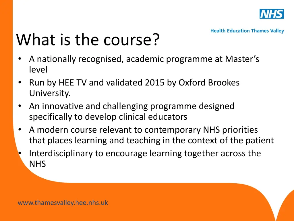 what is the course a nationally recognised