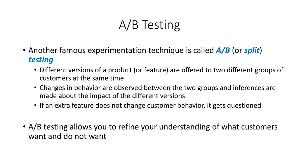 a b testing