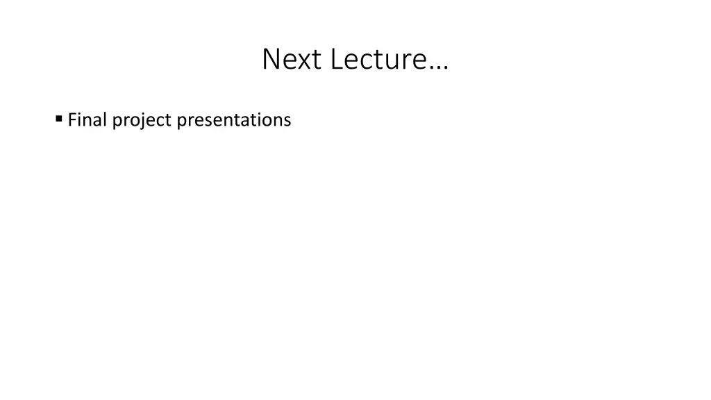 next lecture