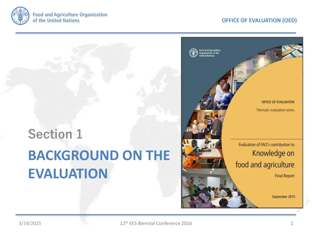 office of evaluation oed 1