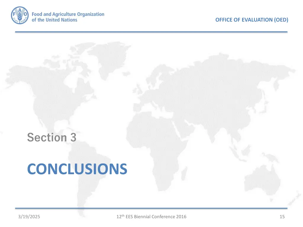 office of evaluation oed 12