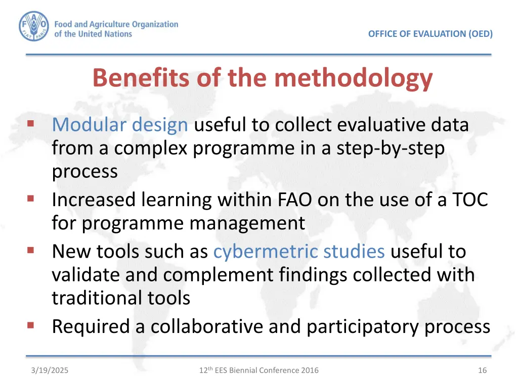 office of evaluation oed 13