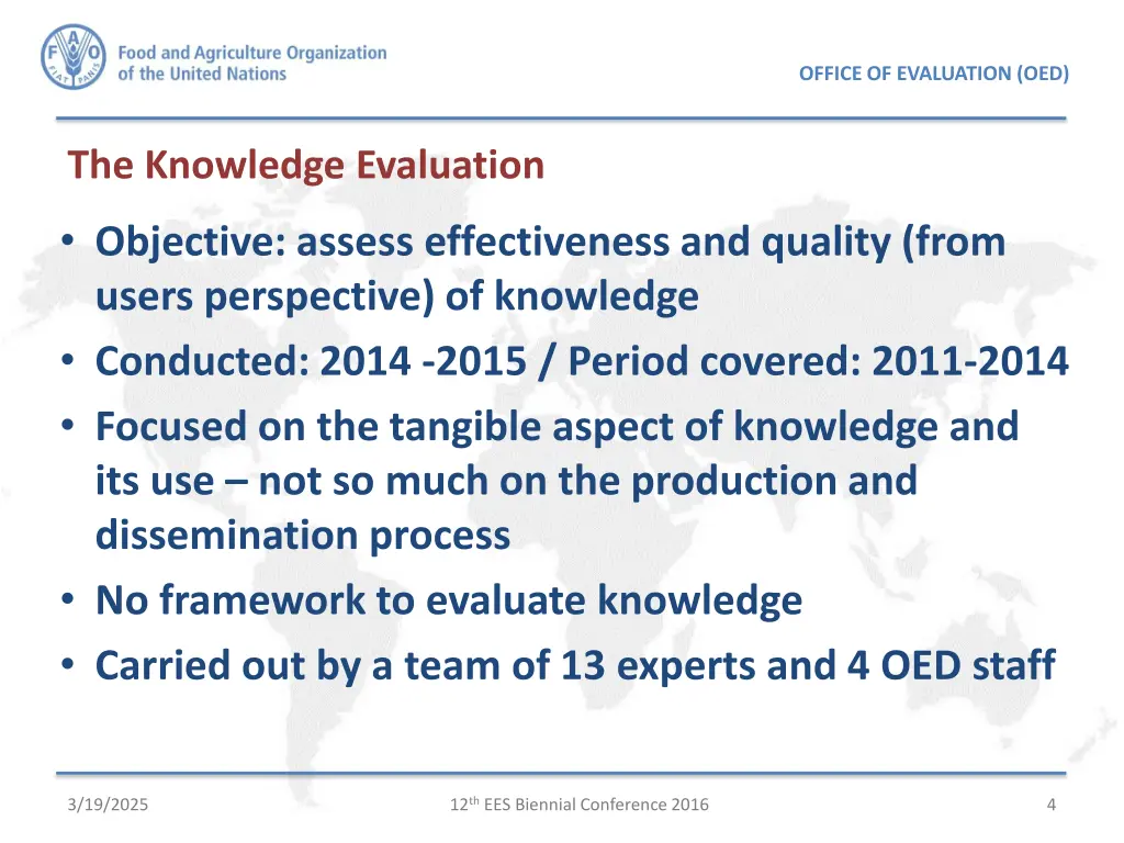 office of evaluation oed 3