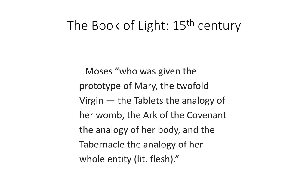 the book of light 15 th century