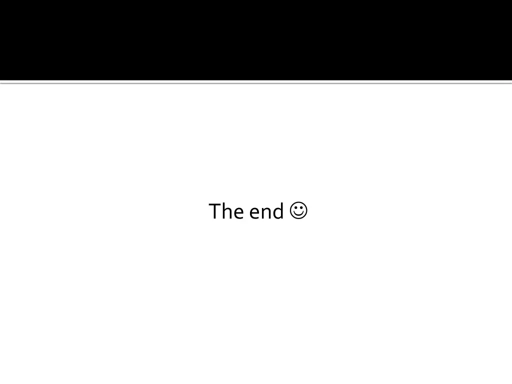 the end