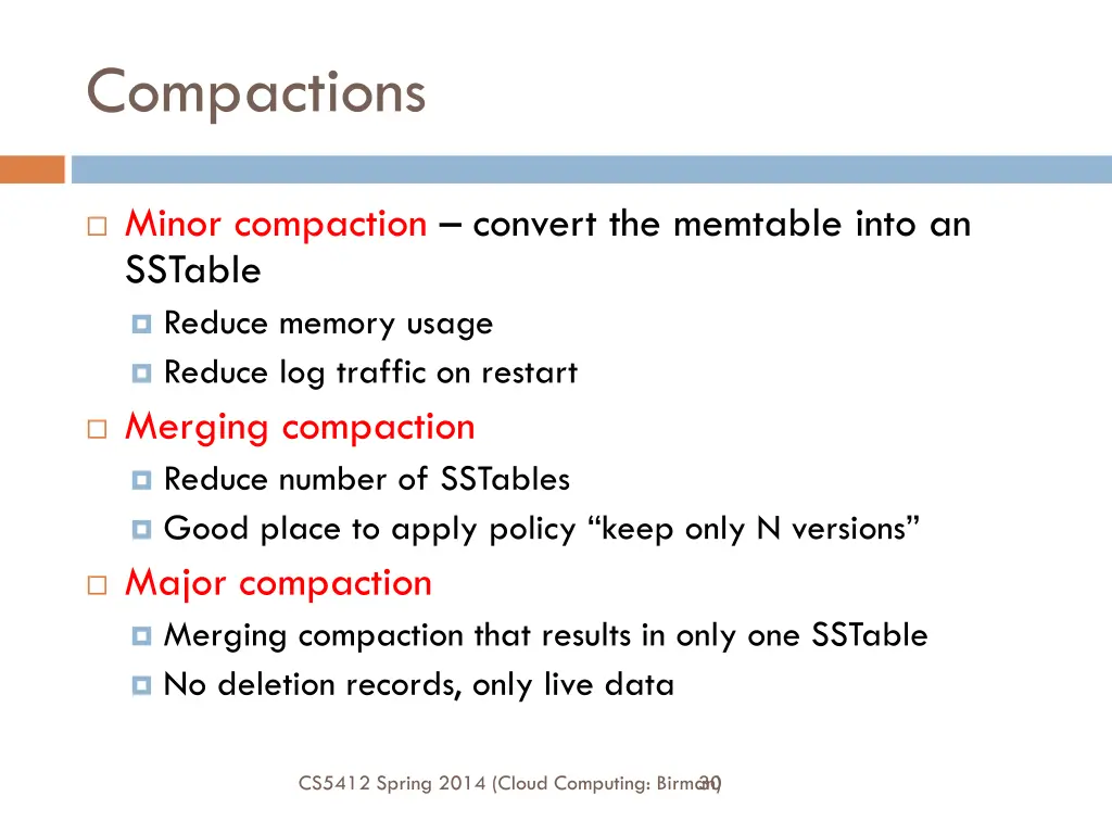 compactions