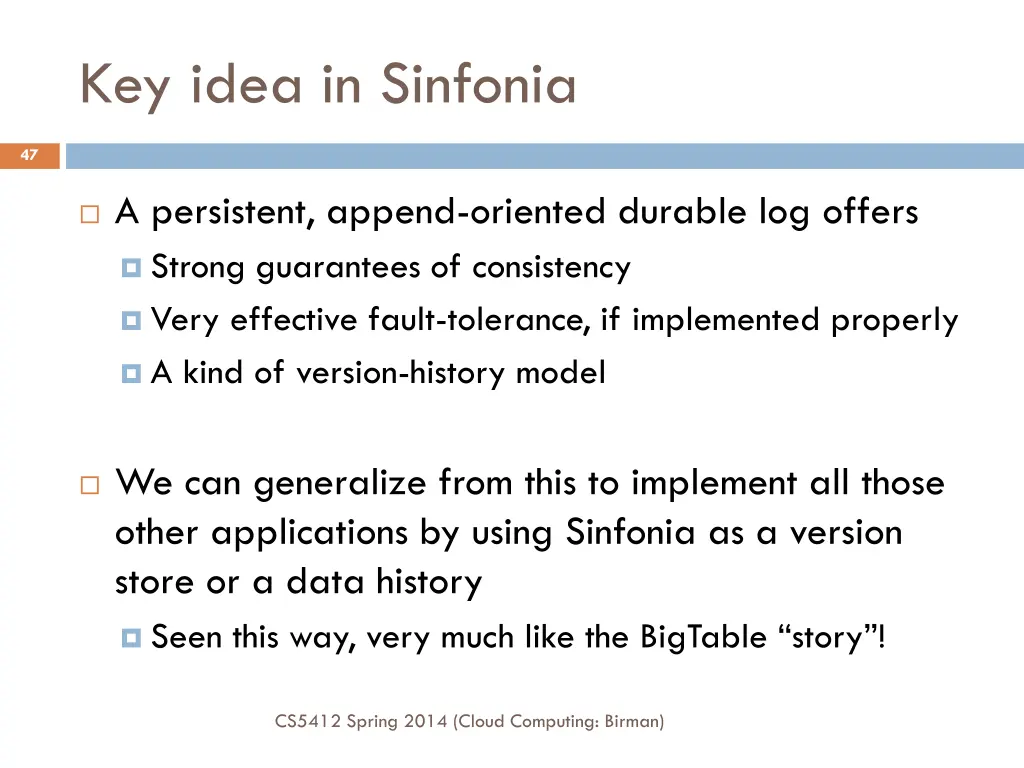 key idea in sinfonia