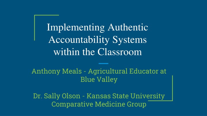 implementing authentic accountability systems
